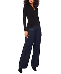 Vince Camuto Women's Long-Sleeve Faux-Wrap Top