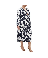 City Chic Women's Plus Size Enya Print Dress