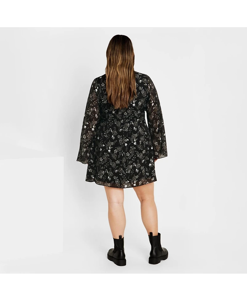 City Chic Plus Size Emmie Print Dress