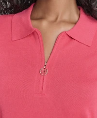 Tommy Hilfiger Women's Long-Sleeve Quarter-Zip Polo Sweater