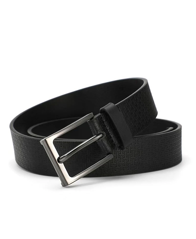 Ted Baker Men's All-Over Logo "T" Leather Belt