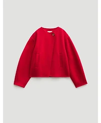 Hush Women's Wool Double Faced Collarless Jacket