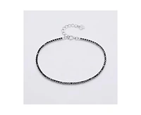 Sterling Silver Mini Black Tennis Bracelet