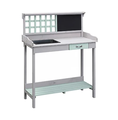 Garden Potting Table with Open Shelves for Easy Access