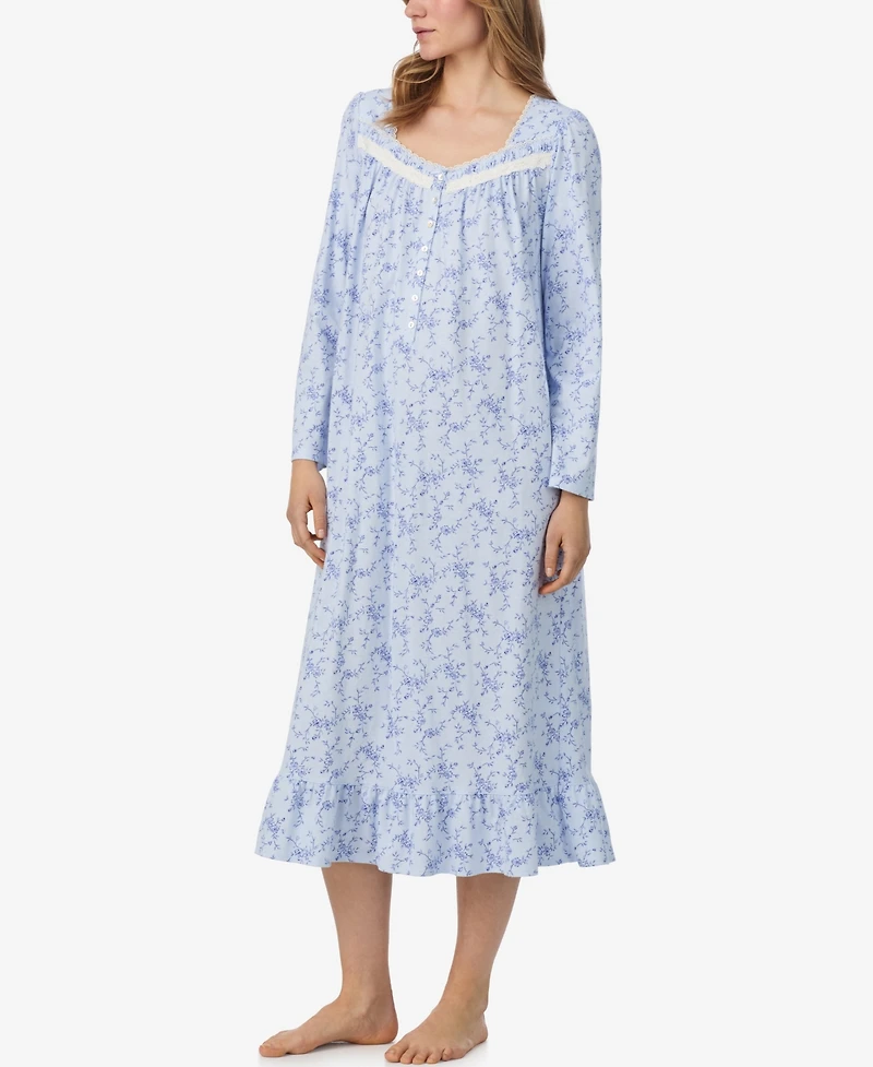 Eileen West Women's Long Sleeve Nightgown