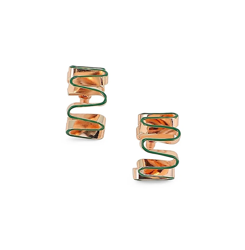 Women's The Enamel-Coil Hoop Earrings