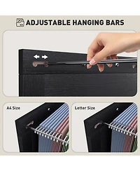 Homcom 3 Drawer File Cabinet, Filing Cabinet for A4 or Letter Size