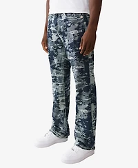 True Religion Men's Jacquard Super-t Flap Regular-Fit Jeans