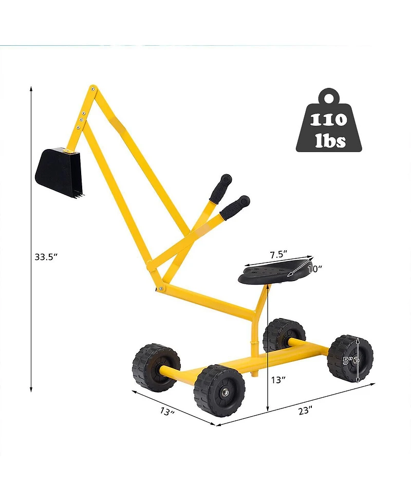 Heavy Duty Steel Frame Kid Ride-on Sand Digger