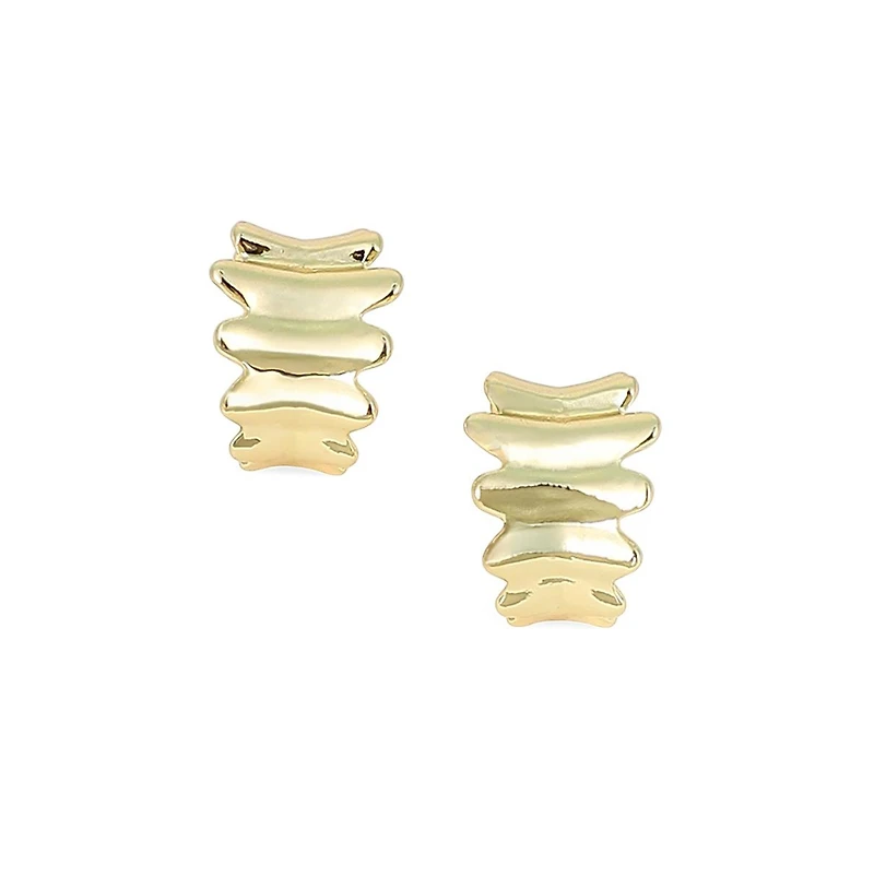 Women's The Ripple Hoop Earrings - California Gold