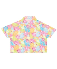 Tommy Bahama Girls 2 Piece Cabana Shirt and Flutter Cargo Short Set Outfit