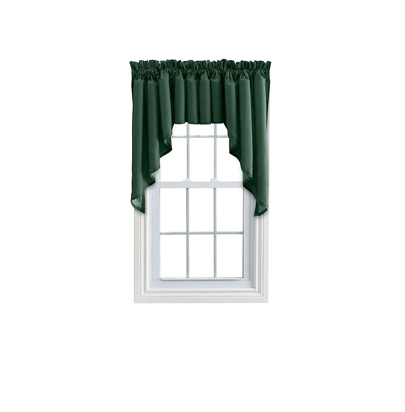 Ellis Stacey 3"Rod Pocket High Quality Fabric Solid Color Window Lined Swag Set 126"x36" Harvest