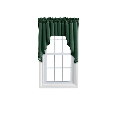 Ellis Stacey 3"Rod Pocket High Quality Fabric Solid Color Window Lined Swag Set 126"x36" Harvest