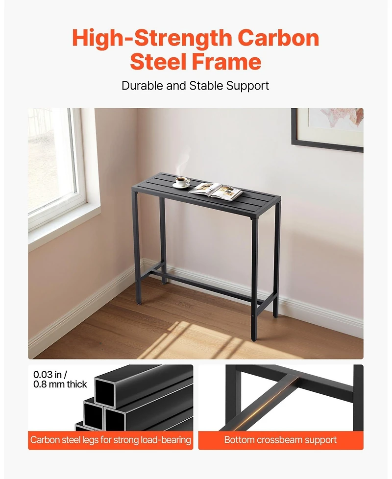 Slickblue Weather-Resistant Bar Table with Waterproof Surface Outdoor