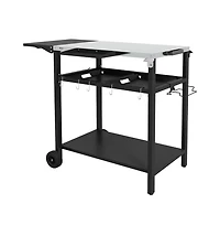 Slickblue All-in-One Outdoor Bar Cart and Grill Station for Patio or Backyard