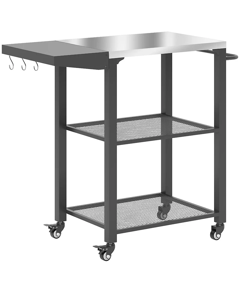 Slickblue Multi-Functional Camping and Grill Cart for Backyard or Patio