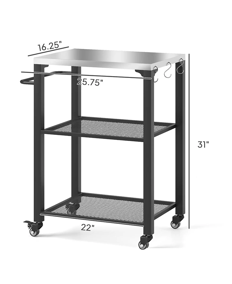 Slickblue Foldable Camping Cart for Outdoor Cooking and Equipment