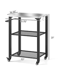 Slickblue Foldable Camping Cart for Outdoor Cooking and Equipment