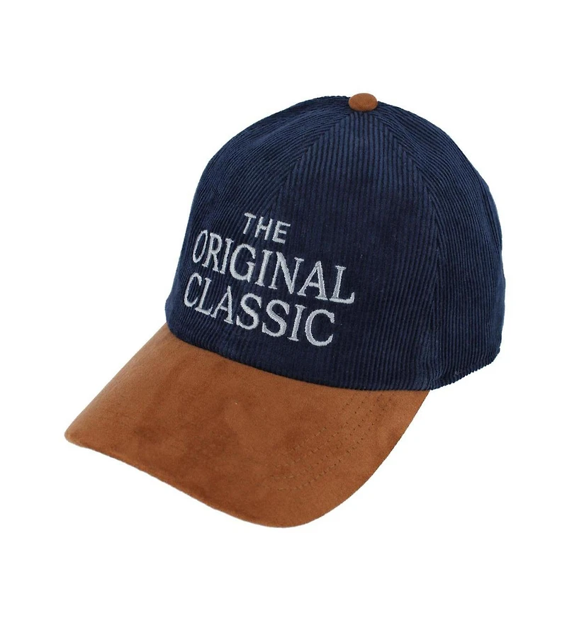 Trafalgar Men's 's The Original Classic 5 Panel Corduroy Baseball Hat with Faux Suede Brim