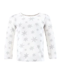 Hudson Baby Toddler Girls Thermal Long Sleeve Tees 5pk, Snowflake