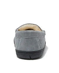 Lands' End Men's Fuzzy Lined Suede Moccasin Slippers