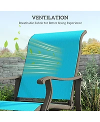 Outsunny Outdoor Glider Chair, Steel Rocking