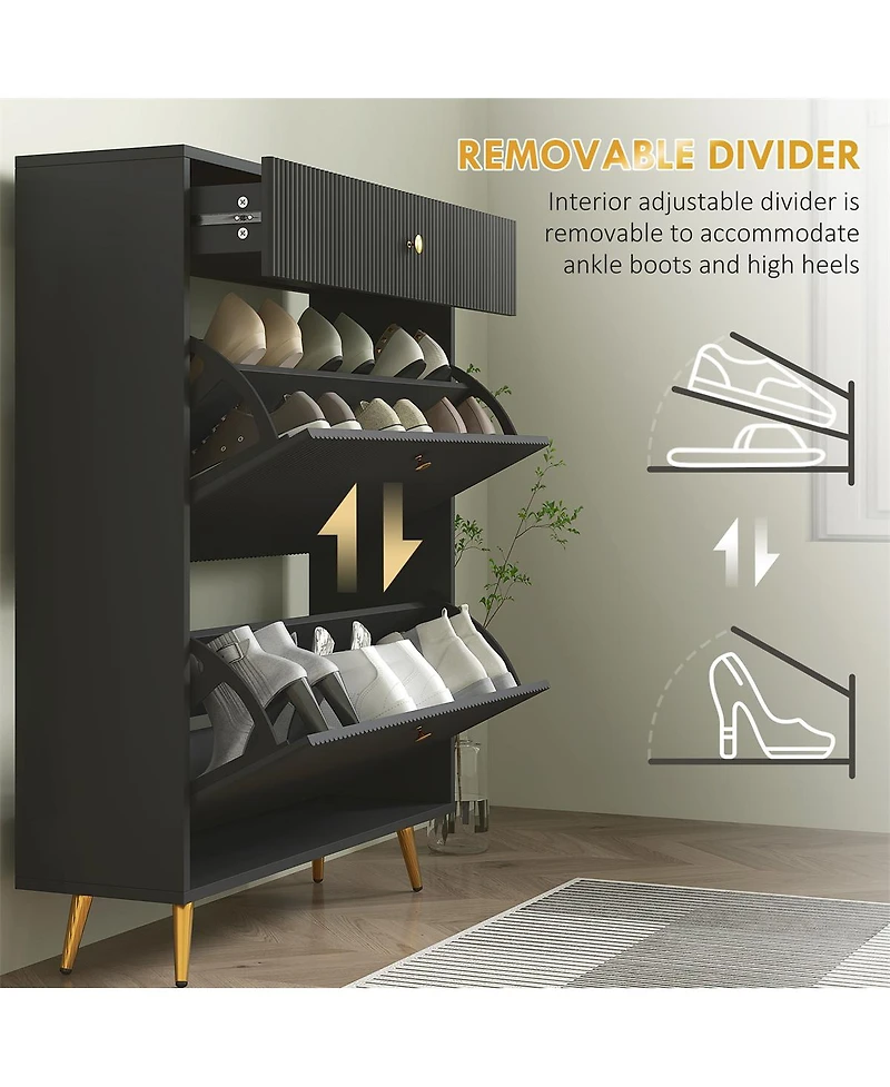 Shoe Cabinet for Entryway, Hallway, or Bedroom Storage