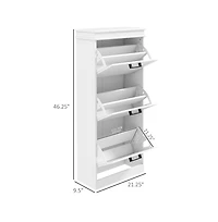 Slickblue Multi-Room Wooden Shoe Storage Cabinet with Shelves