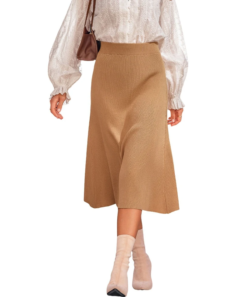 Cupshe Women's Catching Up Khaki Midi Skirt
