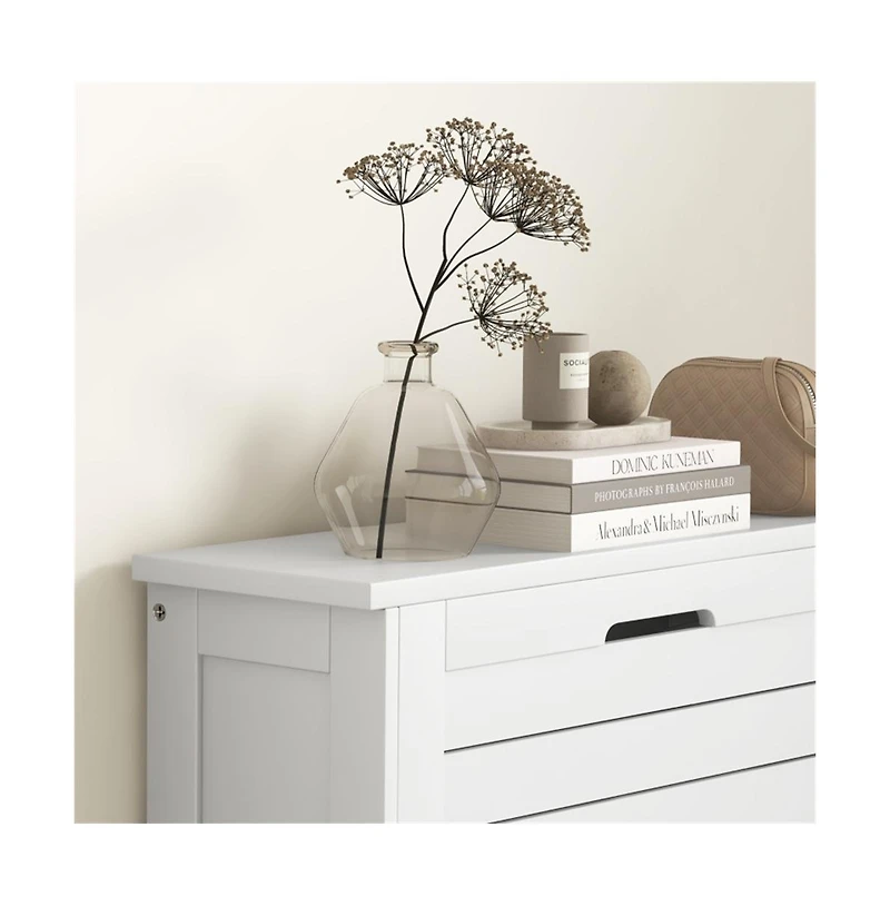 Slickblue Space-Saving Shoe Cabinet with Closed Doors for Home