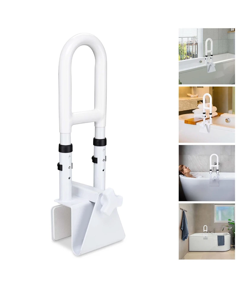 Yescom Bathtub Grab Bar Safety Rail Adjustable Shower Handle Locking Clamp 330Lbs