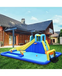 Sugift 6-in-1 Inflatable Water Slide Jumping House without Blower
