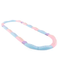 Colorful Kids Wavy Balance Beam with Textured Surface and Non-slip Foot Pads-Blue and Pink