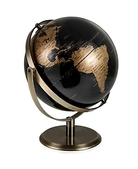 Mecale 9-Inch Metallic Black World Globe with Metal Stand