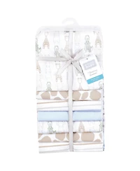 Hudson Baby Cotton Flannel Receiving Blankets 7-Pack Bundle, Modern Safari Friends , One Size