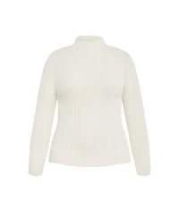 City Chic Plus Crinkle Knit Sweater