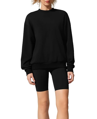 Lilysilk Women's Silkerry Oversized Porchlight Balance Crew Pullover Sweatshirt