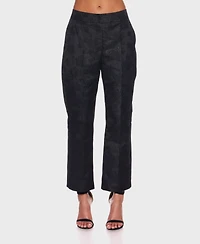 Alex & Sophia Women's High-Rise Jacquard Pants