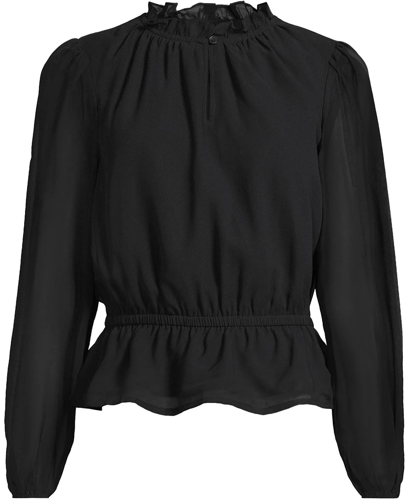 Lands' End Women's Chiffon Peplum Top