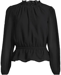 Lands' End Women's Chiffon Peplum Top