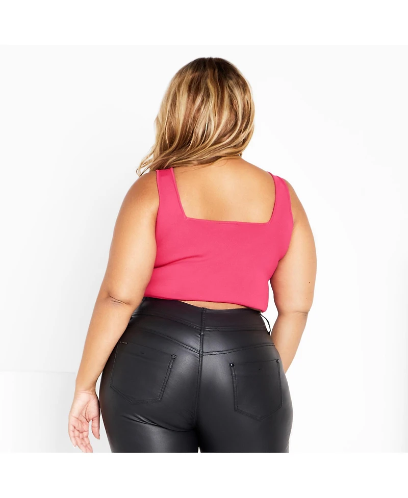 City Chic Women's Plus Lanie Compact Knit Top