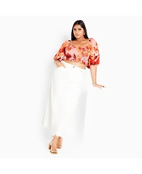 City Chic Women's Ruffled Top