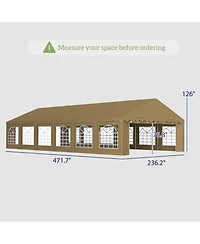 Outsunny 20' x 40' Large Party Tent with Removable Window Sidewalls