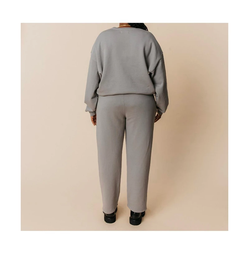 Ocio Women's Organic Cotton Teddy Cropped Pant