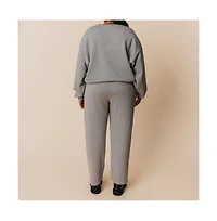 Ocio Women's Organic Cotton Teddy Cropped Pant