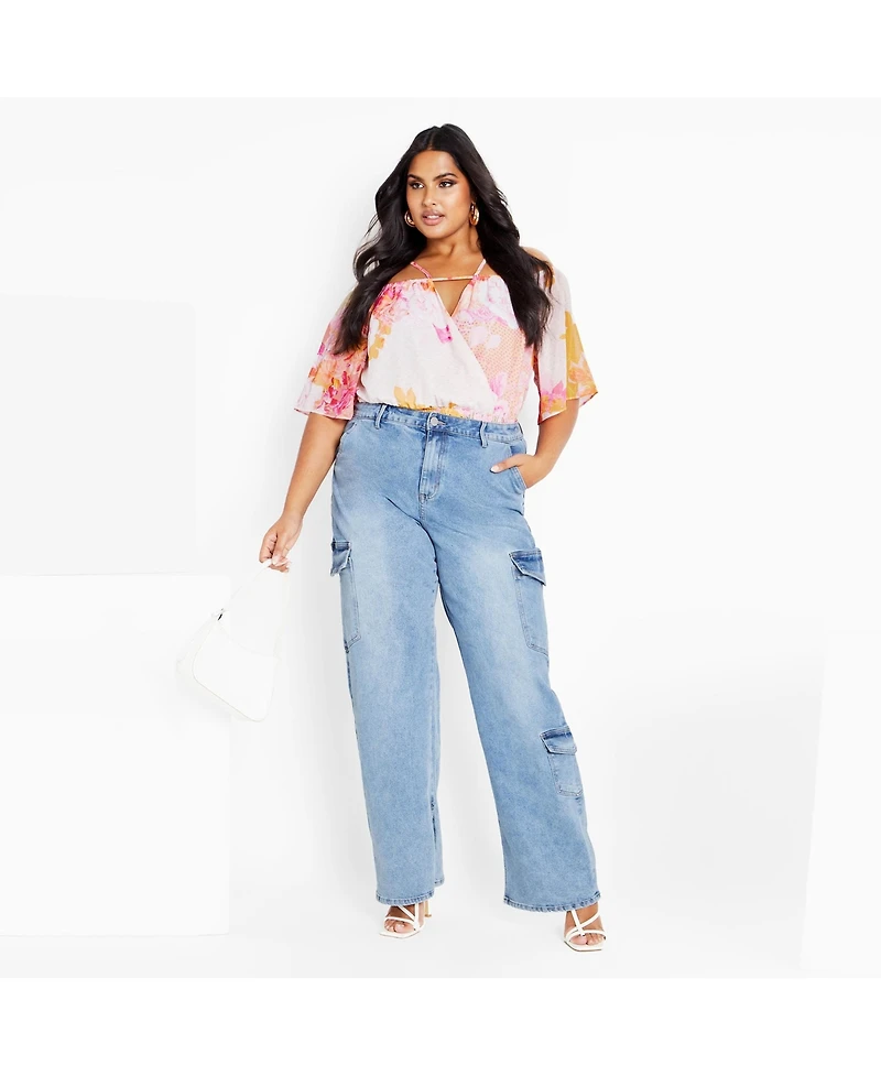 City Chic Women's Adelina Print Top