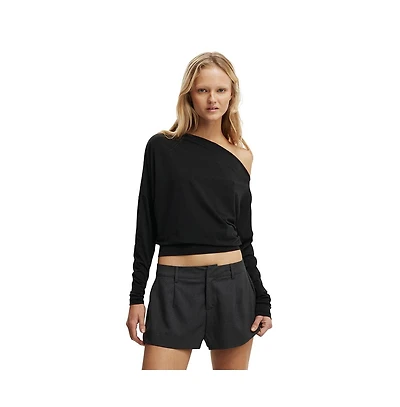 Cotton On Women's Peyton Off Shoulder Long Sleeve Tops