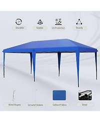 Outsunny 10' x 20' Pop Up Canopy Tent, Outdoor Gazebo & Carry Bag,