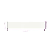 Side Awning Cream Polyester with Pu coating 46.1 x 236.2 in