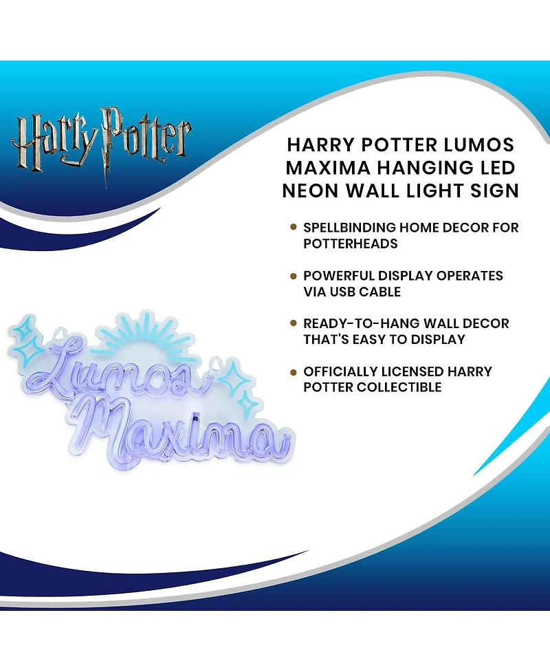 Ukonic Harry Potter Lumos Maxima Hanging Led Neon Wall Light Sign
